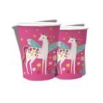 kubeczki papierowe jednorożec 250ml 8 sztuk paw