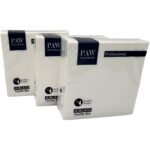 Serwetki Flizelinowe Białe 400szt Paw