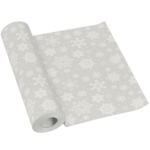 Bieżnik flizelinowy Boże Narodzenie 24 x 0,4m Snowflakes Srebrny Paw-test