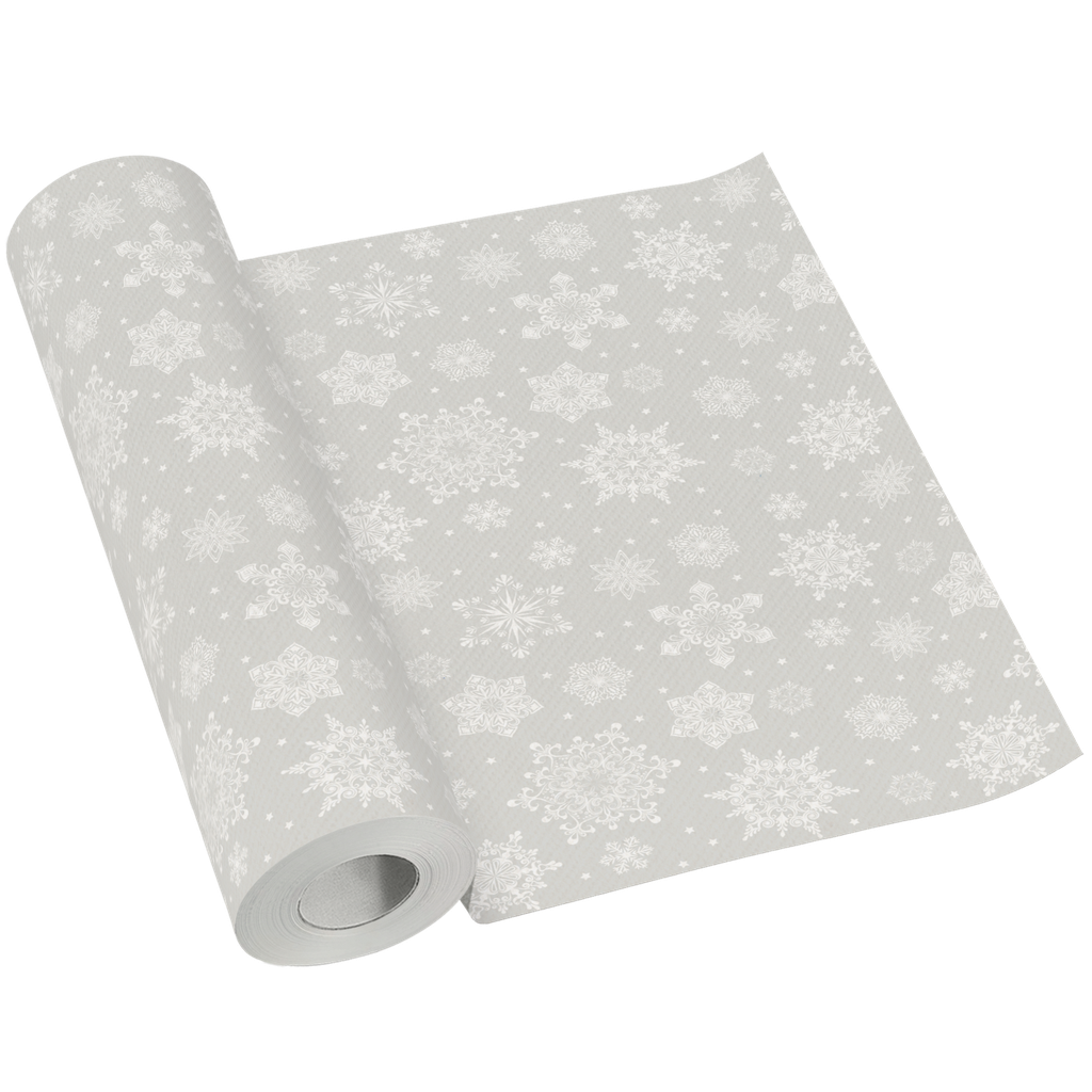 Bieżnik flizelinowy Boże Narodzenie 24 x 0,4m Snowflakes Srebrny Paw-test