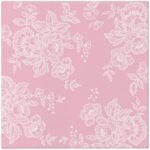Serwetki Flizelinowe Różowa Koronka 50szt Paw