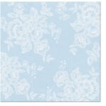 Serwetki Flizelinowe Niebieska Koronka 50szt Paw