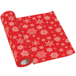 Bieżnik Flizelinowy 24m x 0,4m Snowflakes Czerwony Paw