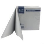 Serwetki Flizelinowe Srebrne 50szt Paw