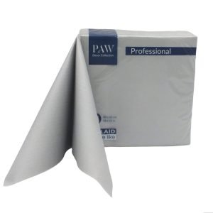 Serwetki Flizelinowe Srebrne 50szt Paw