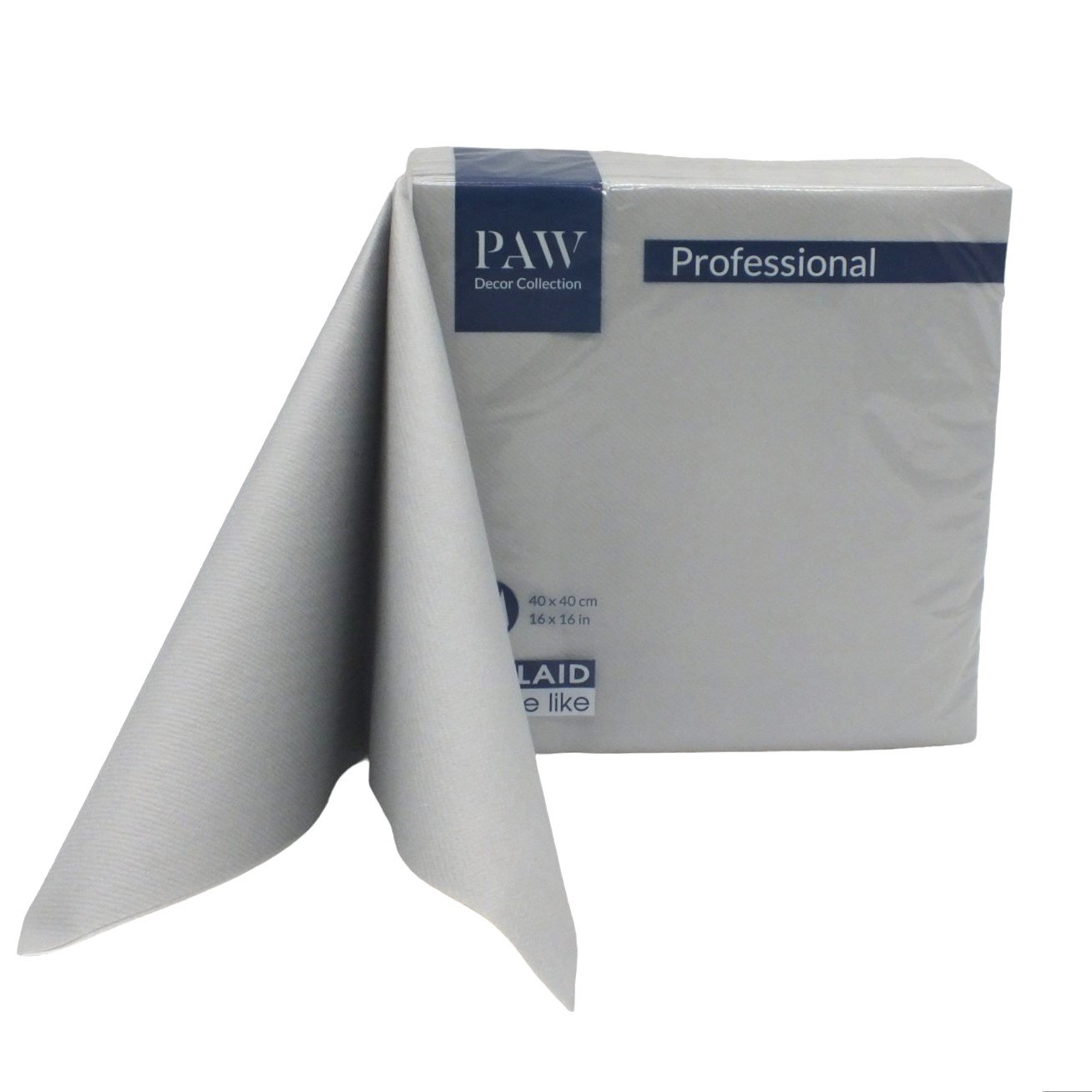 Serwetki Flizelinowe Srebrne 50szt Paw