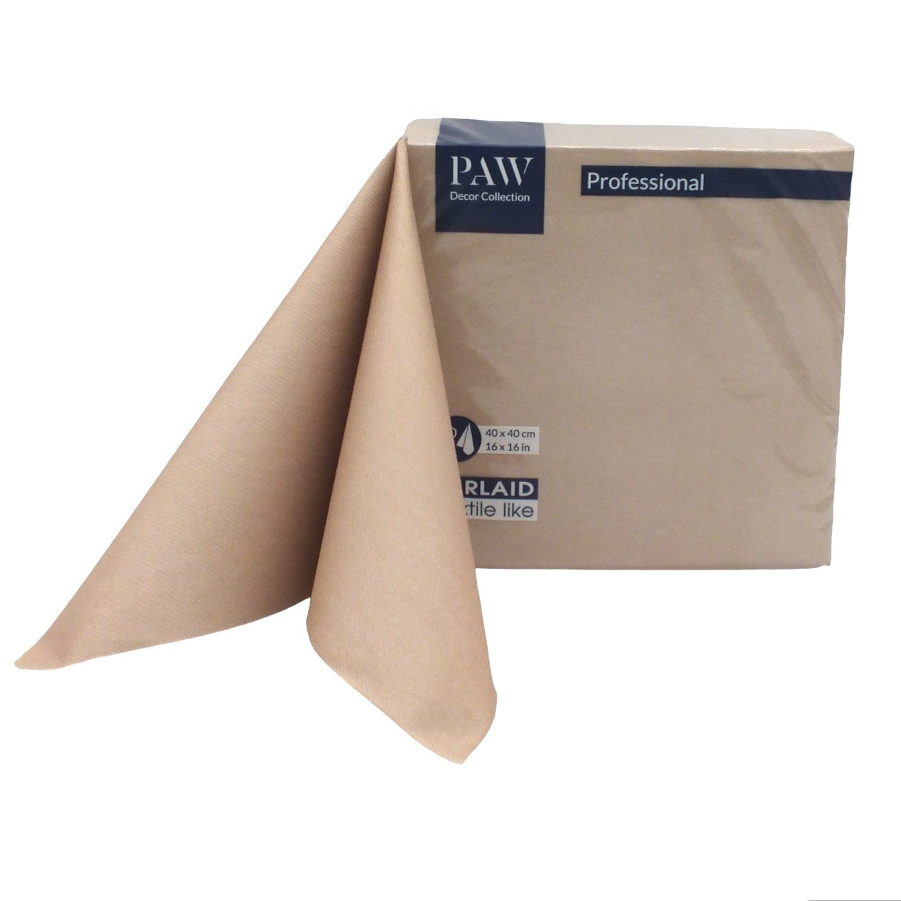 Serwetki Flizelinowe Beżowe 50 szt Paw