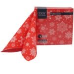 Serwetki Flizelinowe Snowflakes Red 50szt Paw