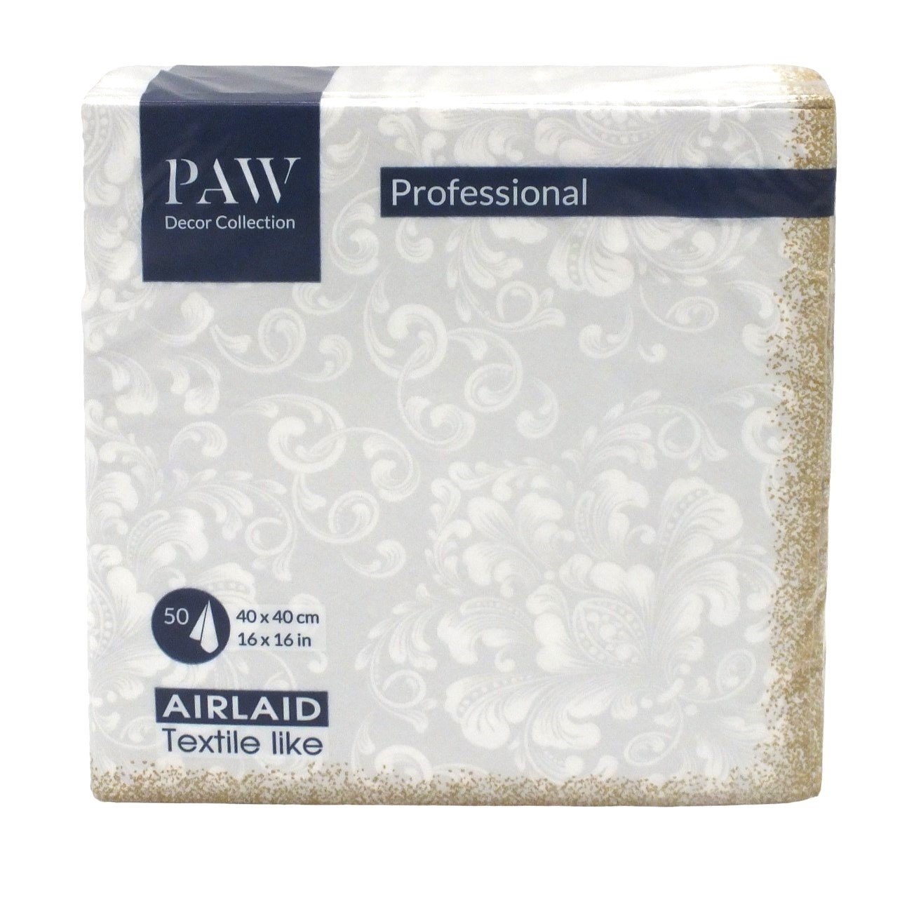 Serwetki flizelinowe Rococo White 50szt Paw