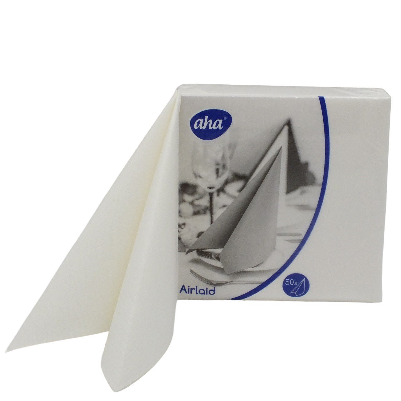 Serwetki Fizelinowe Białe 50szt Aha