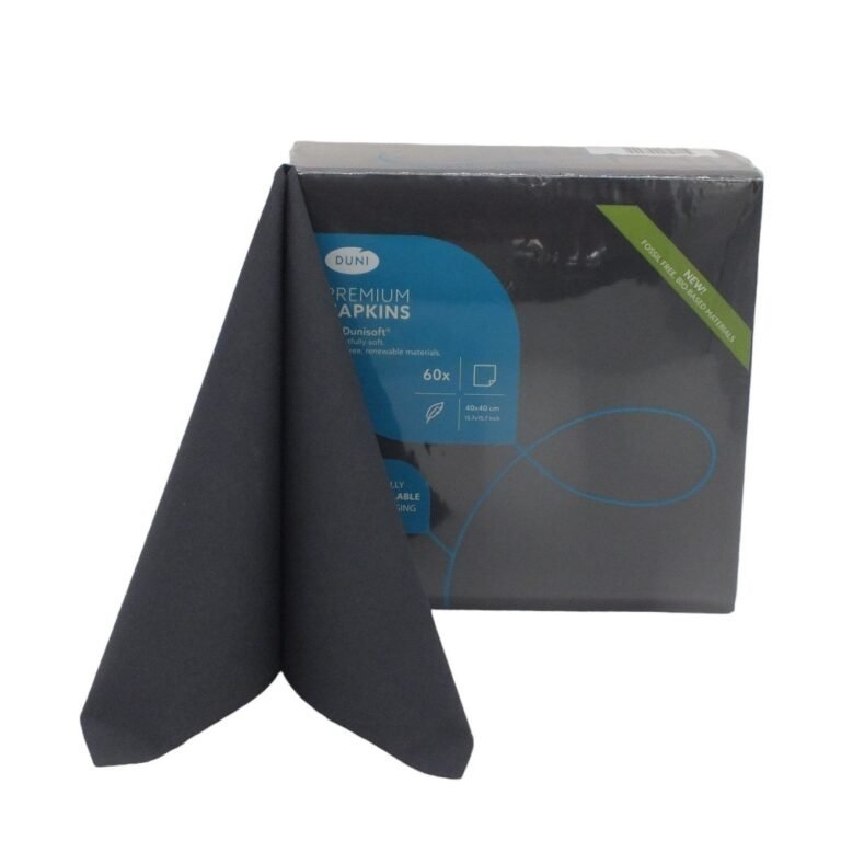 Serwetki Flizelinowe Czarne 60szt Duni