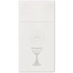 Kieszonki flizelinowe -My First Communion Silver 25szt