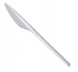 Nóż plastikowy Wielorazowy biały 100szt.