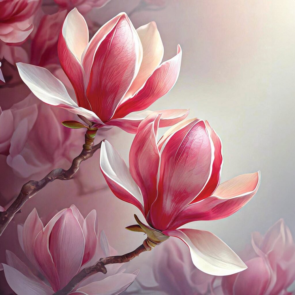 serwetki kwiaty magnolii, dekoracja