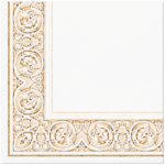 Serwetki papierowe biało złote bass relief 33x33 20szt