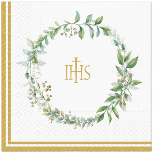 Serwetki papierowe - komunia święta first communion herbal 33x33 20szt