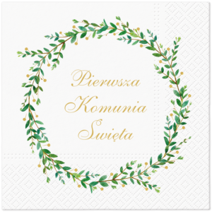 Serwetki papierowe - Komunia Święta 33x33 20szt