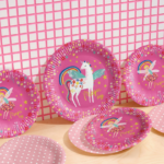 Talerzyki Papierowe Różowe Jednorożec 8 sztuk Paw - obrazek 2