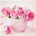 Serwetki papierowe "roses in a cup" 33x33 20szt