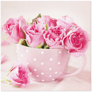 Serwetki papierowe "roses in a cup" 33x33 20szt
