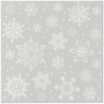 Serwetki Flizelinowe Snowflakes Silver 50szt Paw