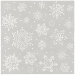 Serwetki Flizelinowe Snowflakes Silver 50szt Paw