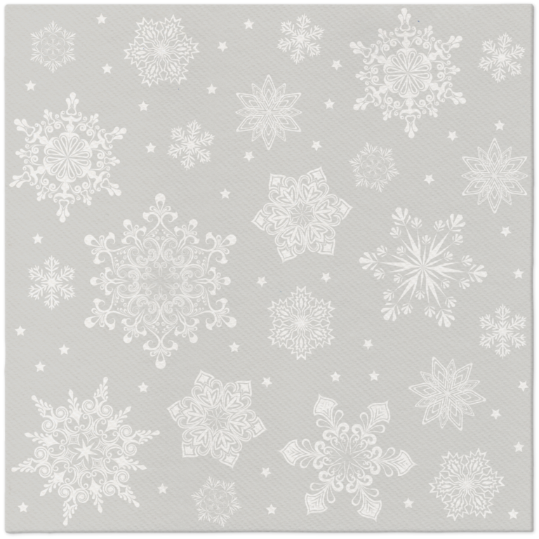 Serwetki Flizelinowe Snowflakes Silver 50szt Paw