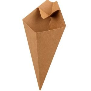 Opakowanie Rożek 350ml na Frytki z Otworem na Sos