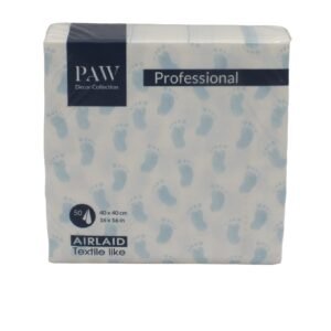 Serwetki Flizelinowe Chrzest Niebieskie Stópki 50szt. Paw