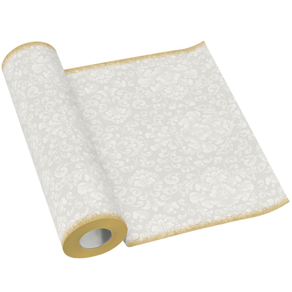 Bieżnik flizelinowy 24 x 0,4m Rocococ White