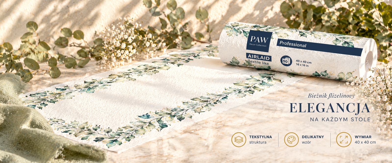 Elegancja na każdym stole - bieżniki flizelinowe