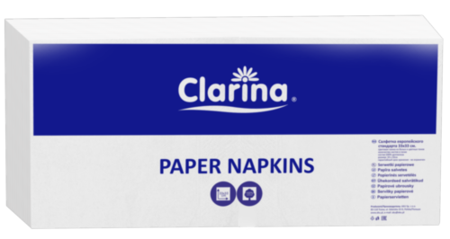 33x33 biała 2w 250szt Serwetki Papierowe Biała 33x33 250szt 2w Clarina - obrazek 1