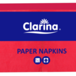 Serwetki Papierowe Czerwone 33x33 250szt  2w Clarina