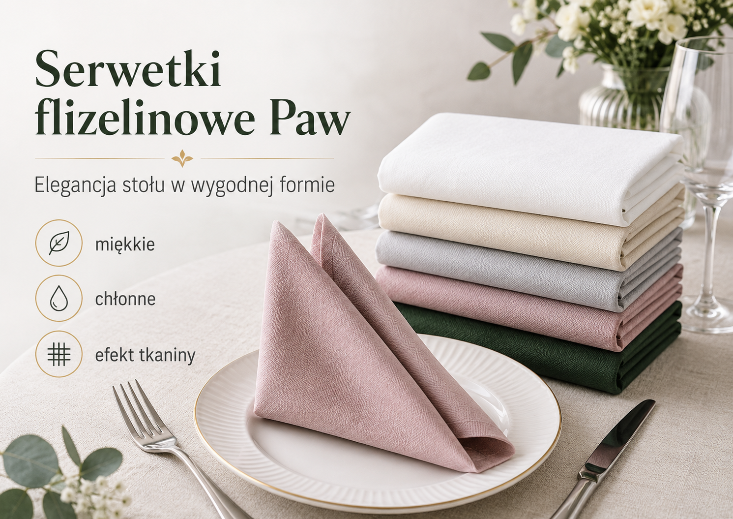 Serwetki flizelinowe Paw