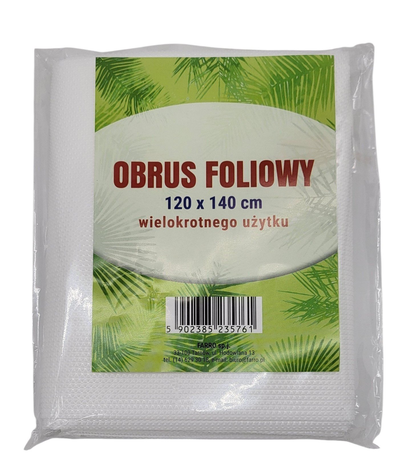 obrus foliowy Obrus Foliowy 120 x 140cm wielokrotnego użytku - obrazek 1